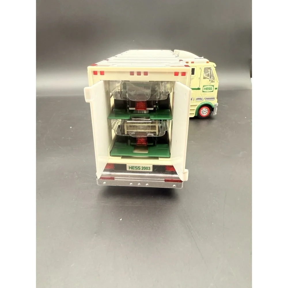 2003 Hess Gasoline Toy Truck and Race cars in Original Box
